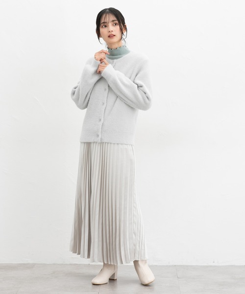 Honeys(ハニーズ)の「【ハニぽか】あったかメローハイネック(Tシャツ/カットソー・レディース・ピンク/ミント/オフホワイト/ライトイエロー/ブラック/グレイッシュベージュ/アイボリー/スミクロ/サックスブルー・S/M/L/LL)」の21枚目の写真