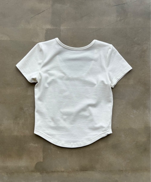 SHAGGIE（シャギー）の「Uネックラインストーン半袖Tシャツ（Tシャツ/カットソー・レディース・ホワイト/ブラック/イエロー・FREE）」の13枚目の写真