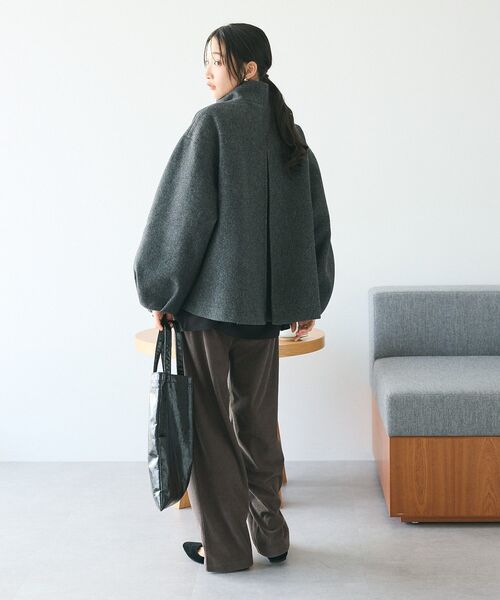 CRAFT STANDARD BOUTIQUE（クラフトスタンダードブティック）の「ソデタックスタンドコート（その他アウター・レディース・チャコールグレー/ブラック/モカ・FREE）」の14枚目の写真