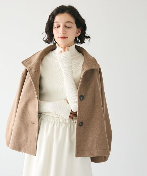 CRAFT STANDARD BOUTIQUE（クラフトスタンダードブティック）の「ソデタックスタンドコート（その他アウター・レディース・チャコールグレー/ブラック/モカ・FREE）」の21枚目の写真