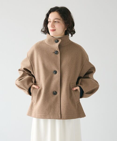 CRAFT STANDARD BOUTIQUE（クラフトスタンダードブティック）の「ソデタックスタンドコート（その他アウター・レディース・チャコールグレー/ブラック/モカ・FREE）」の22枚目の写真