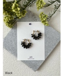 【jebi】天然石のフープピアス(チタンポスト)(MA)