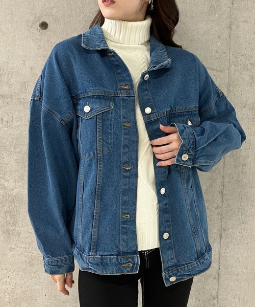 GLAMOROUS JANE（グラマラスジェーン）の「ビックシルエットデニムジャケット（デニムジャケット・レディース・ブラック/ブルー・FREE）」の15枚目の写真