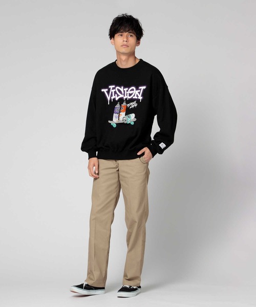 Right-on（ライトオン）の「【VISION STREET WEAR】スプレーイラストトレーナー（スウェット・メンズ・ブラック/グレー/ブルー・M/L/XL）」の5枚目の写真