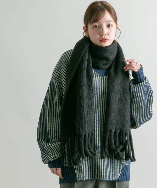 KBF（ケイビーエフ）の「バイカラーRIBオーバーニット（ニット/セーター・レディース・ブルー系その他/オレンジ系その他/ホワイト系その他/ピンク系その他・ONE）」の15枚目の写真