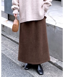 reca | コーデュロイ裏フリースナロースカート(スカート)