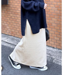 reca | コーデュロイ裏フリースナロースカート(スカート)