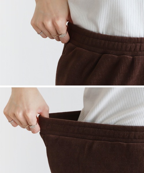 reca（レカ）の「コーデュロイ裏フリースナロースカート（スカート・レディース・ブラック/モカ/ブラウン/アイボリー・L/M）」の12枚目の写真