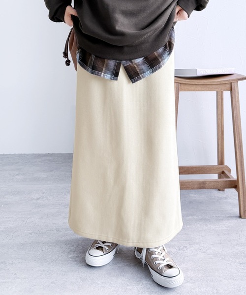 reca（レカ）の「コーデュロイ裏フリースナロースカート（スカート・レディース・ブラック/モカ/ブラウン/アイボリー・L/M）」の21枚目の写真