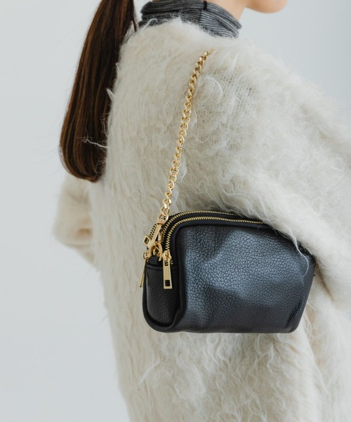 URBAN RESEARCH(アーバンリサーチ)の「レザースクエアミニショルダーバッグ(ショルダーバッグ・レディース・ブラック/オフホワイト/シルバー・-)」の17枚目の写真