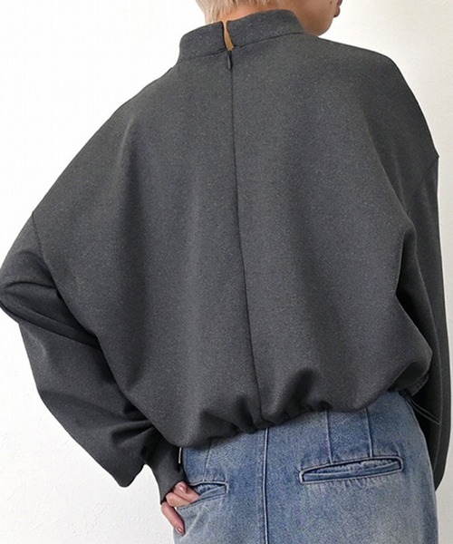 STYLEBLOCK（スタイルブロック）の「カットダンボールドロストトップス（Tシャツ/カットソー・レディース・ブラック/チャコールグレー/アイボリー/キャメル・M）」の8枚目の写真