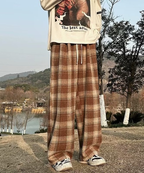 link lot(リンクロット)の「起毛ネルチェックイージーパンツ(その他パンツ・レディース・ブルー/レッド/ブラウン/ブラック・L/M)」の16枚目の写真