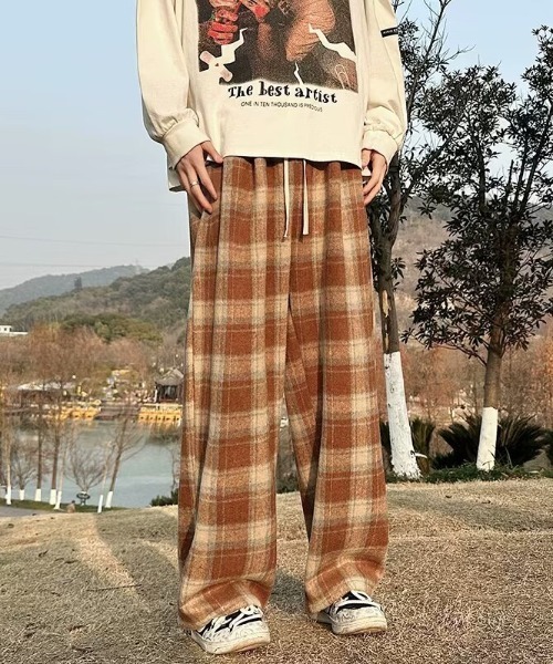 link lot(リンクロット)の「起毛ネルチェックイージーパンツ(その他パンツ・レディース・ブルー/レッド/ブラウン/ブラック・L/M)」の17枚目の写真