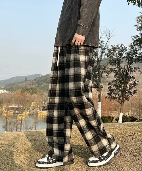 link lot(リンクロット)の「起毛ネルチェックイージーパンツ(その他パンツ・レディース・ブルー/レッド/ブラウン/ブラック・L/M)」の12枚目の写真