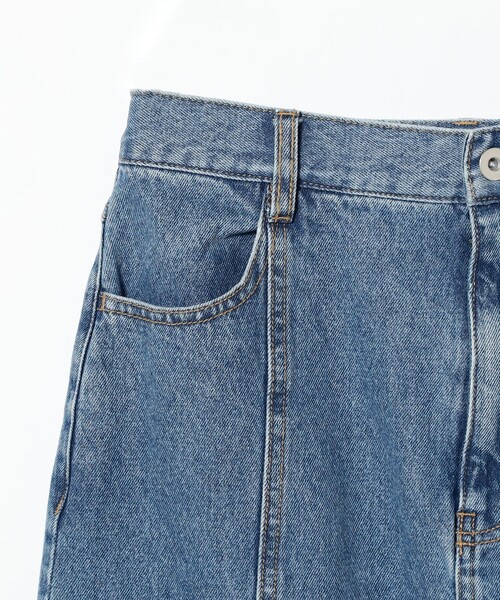 Ray BEAMS（レイビームス）の「デニム カットオフ スリット スカート デニム [洗える]（デニムスカート・レディース・ブラック/ブルー系その他4・0/1）」の7枚目の写真