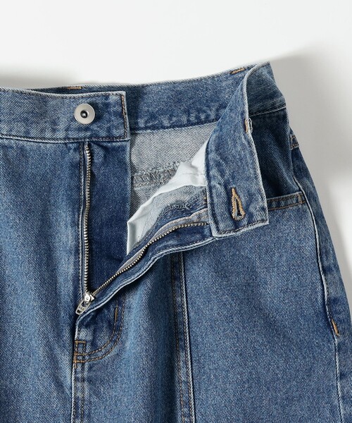 Ray BEAMS（レイビームス）の「デニム カットオフ スリット スカート デニム [洗える]（デニムスカート・レディース・ブラック/ブルー系その他4・0/1）」の8枚目の写真