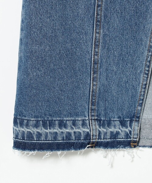 Ray BEAMS（レイビームス）の「デニム カットオフ スリット スカート デニム [洗える]（デニムスカート・レディース・ブラック/ブルー系その他4・0/1）」の9枚目の写真