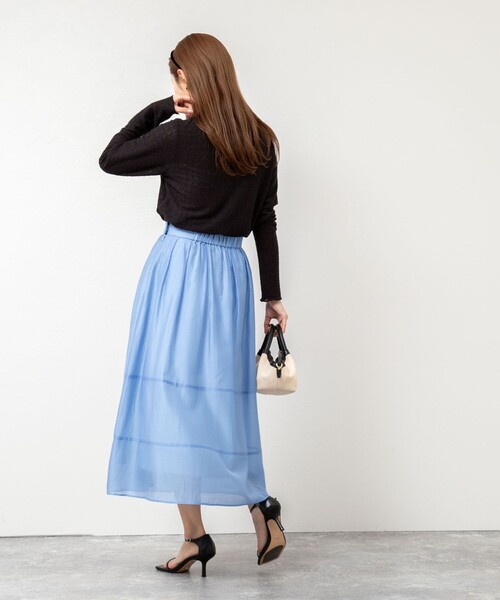 NOLLEY’S（ノーリーズ）の「レーシー/ラメジャージハイネックプルオーバーカットソー（Tシャツ/カットソー・レディース・ホワイト/ブラック/シルバー・38）」の22枚目の写真