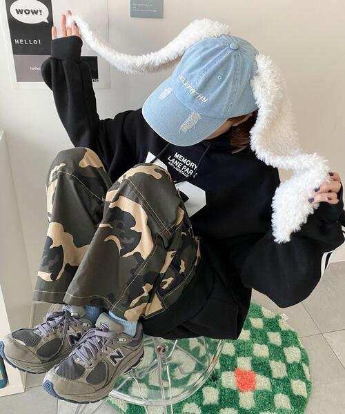 WEGO（ウィゴー）の「WEGO/モコモコウサミミデニムキャップ（キャップ・レディース・ブラック系その他/スカイブルー・FREE）」の7枚目の写真