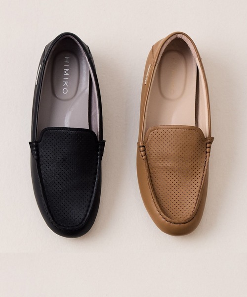 HIMIKO（ヒミコ）の「【HIMIKO】パンチングレザーモカシン/651114（モカシン/デッキシューズ・レディース・ブラック/ブラウン/シルバー/グリーン・25.0cm/24.0cm/22.0cm/26.0cm/25.5cm/23.0cm/22.5cm/21.5cm/26.5cm/24.5cm/23.5cm）」の5枚目の写真