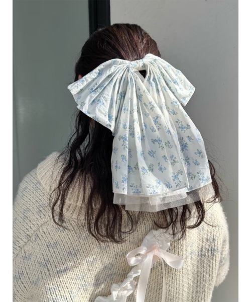 merry jenny（メリージェニー）の「floral ribbon hook（バレッタ/ヘアクリップ・レディース・ピンク/ブルー・FREE）」の8枚目の写真