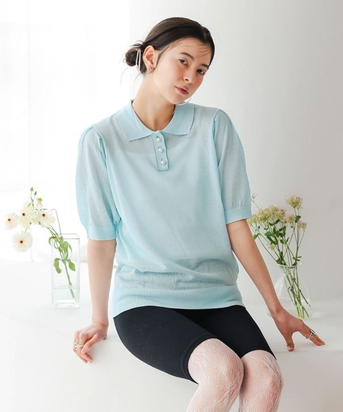 【Donoban】シアーポロシャツ DONOBAN ポロシャツ ポロ シアーポロシャツ レディース