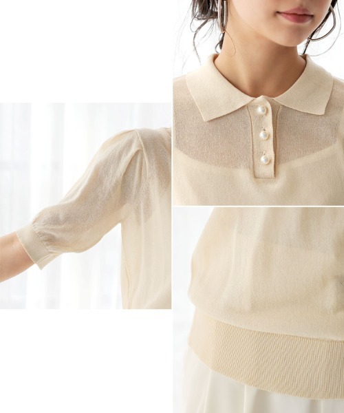 【Donoban】シアーポロシャツ DONOBAN ポロシャツ ポロ シアーポロシャツ レディース