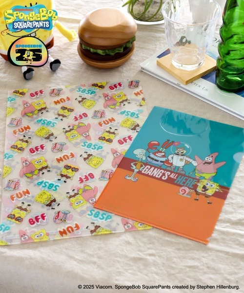 BAYFLOW(ベイフロー)の「【SpongeBob(スポンジ・ボブ)×BAYFLOW】クリアファイル2P(ステーショナリー・レディース・イエロー/ホワイト・0)」の2枚目の写真
