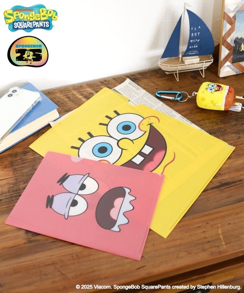 BAYFLOW(ベイフロー)の「【SpongeBob(スポンジ・ボブ)×BAYFLOW】クリアファイル2P(ステーショナリー・レディース・イエロー/ホワイト・0)」の1枚目の写真