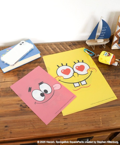 BAYFLOW(ベイフロー)の「【SpongeBob(スポンジ・ボブ)×BAYFLOW】クリアファイル2P(ステーショナリー・レディース・イエロー/ホワイト・0)」の3枚目の写真