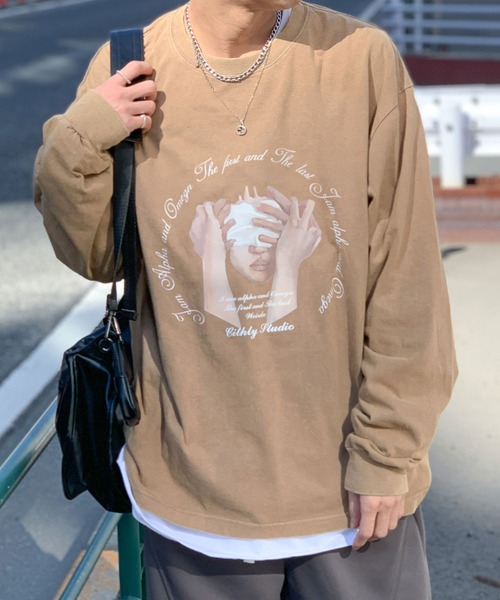 link lot（リンクロット）の「【秋冬】ヴィンテージライクビッグプリントロンT（Tシャツ/カットソー・メンズ・パープル/ブラック/ブルー/イエロー・M/L）」の14枚目の写真