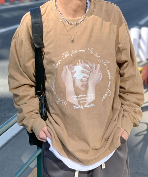 link lot（リンクロット）の「【秋冬】ヴィンテージライクビッグプリントロンT（Tシャツ/カットソー・メンズ・パープル/ブラック/ブルー/イエロー・M/L）」の16枚目の写真