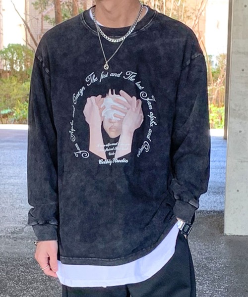 link lot（リンクロット）の「【秋冬】ヴィンテージライクビッグプリントロンT（Tシャツ/カットソー・メンズ・パープル/ブラック/ブルー/イエロー・M/L）」の20枚目の写真
