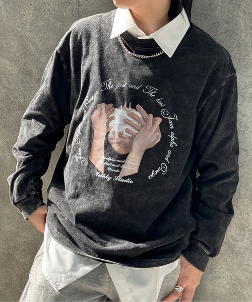 link lot（リンクロット）の「【秋冬】ヴィンテージライクビッグプリントロンT（Tシャツ/カットソー・メンズ・パープル/ブラック/ブルー/イエロー・M/L）」の22枚目の写真