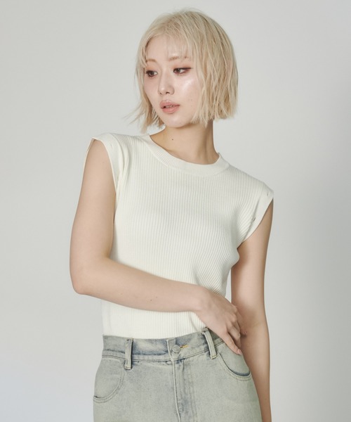 ENVYM（アンビー）の「マルチウェイリブニット（ニット/セーター・レディース・ホワイト/グレー/ブルー・FREE）」の22枚目の写真