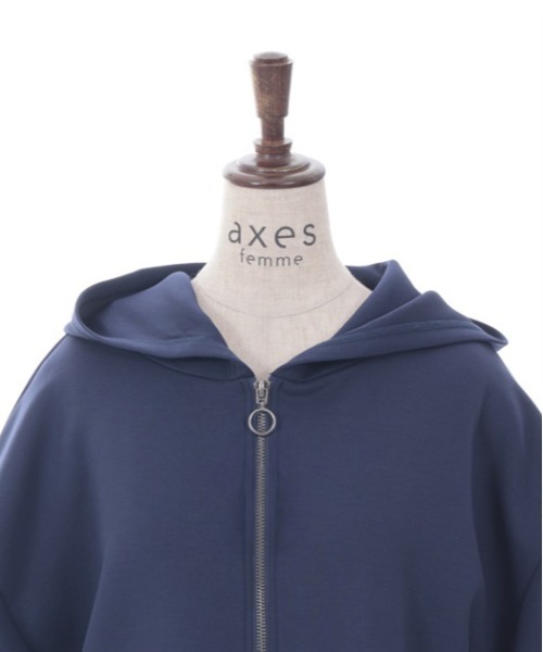 axes femme（アクシーズファム）の「ドロストスリーブパーカー（パーカー・レディース・ブラック/ネイビー・FREE）」の12枚目の写真
