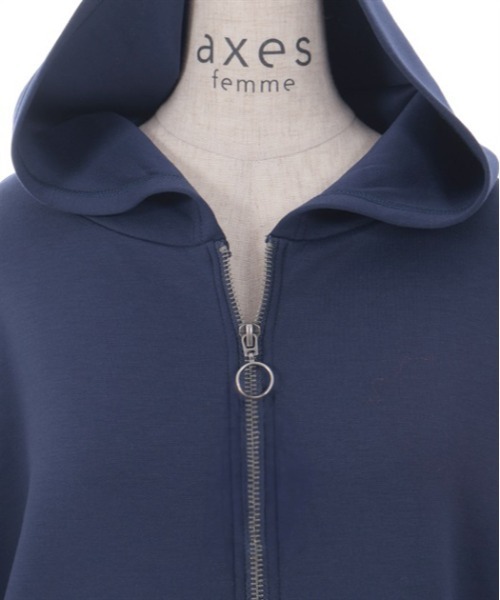 axes femme（アクシーズファム）の「ドロストスリーブパーカー（パーカー・レディース・ブラック/ネイビー・FREE）」の9枚目の写真