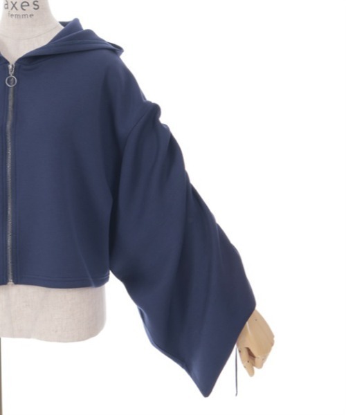 axes femme（アクシーズファム）の「ドロストスリーブパーカー（パーカー・レディース・ブラック/ネイビー・FREE）」の6枚目の写真