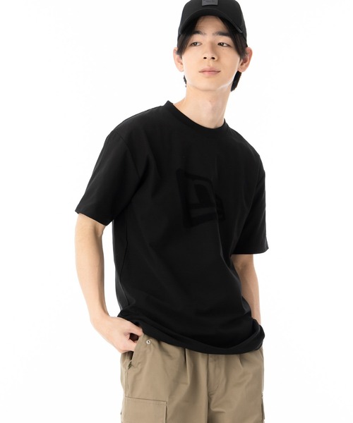 NEW ERA(ニューエラ)の「ニューエラ 半袖Tシャツ コットン ジャカードパイルフラッグロゴ(Tシャツ/カットソー・メンズ・ブラック/ホワイト・M/XXL/L/XL/S)」の18枚目の写真