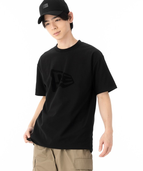 NEW ERA(ニューエラ)の「ニューエラ 半袖Tシャツ コットン ジャカードパイルフラッグロゴ(Tシャツ/カットソー・メンズ・ブラック/ホワイト・M/XXL/L/XL/S)」の19枚目の写真