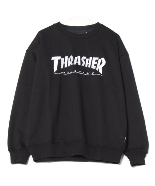 【THRASHER/スラッシャー】ヘビーウェイト マガジンロゴ スペードオースロゴ クルーネック スウェット LOGO CREW SWEAT（スウェット）｜THRASHER（スラッシャー）