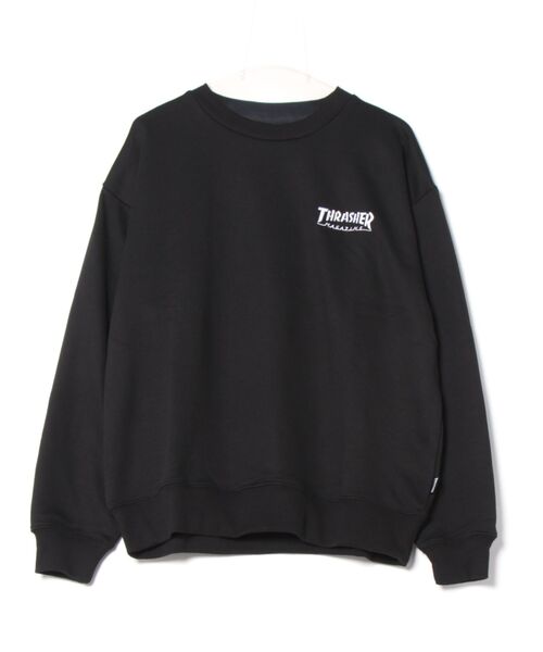 【THRASHER/スラッシャー】ヘビーウェイト マガジンロゴ スペードオースロゴ クルーネック スウェット LOGO CREW SWEAT（スウェット）｜THRASHER（スラッシャー）