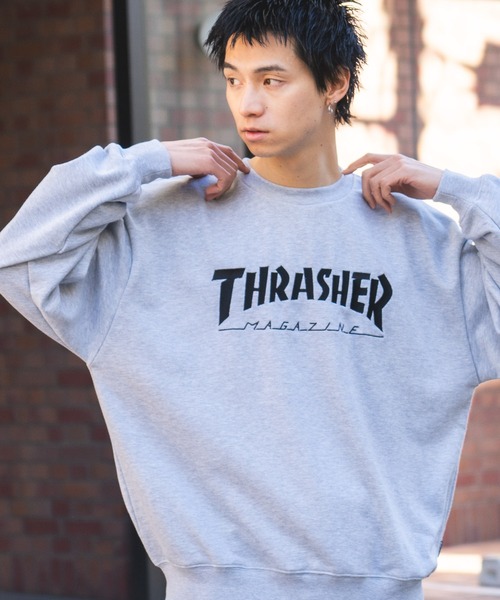 THRASHER（スラッシャー）の「【THRASHER/スラッシャー】ヘビーウェイト マガジンロゴ スペードオースロゴ クルーネック スウェット LOGO CREW SWEAT（スウェット・メンズ・ブラック系その他/ホワイト系その他2/グレー系その他2/ホワイト系その他/ブラック系その他2/グレー系その他・LARGE/MEDIUM）」の5枚目の写真