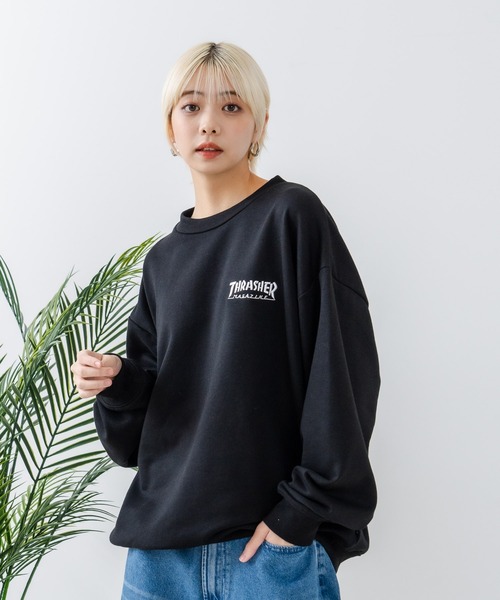 THRASHER（スラッシャー）の「【THRASHER/スラッシャー】ヘビーウェイト マガジンロゴ スペードオースロゴ クルーネック スウェット LOGO CREW SWEAT（スウェット・メンズ・ブラック系その他/ホワイト系その他2/グレー系その他2/ホワイト系その他/ブラック系その他2/グレー系その他・LARGE/MEDIUM）」の11枚目の写真