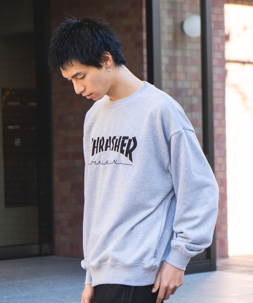 THRASHER（スラッシャー）の「【THRASHER/スラッシャー】ヘビーウェイト マガジンロゴ スペードオースロゴ クルーネック スウェット LOGO CREW SWEAT（スウェット・メンズ・ブラック系その他/ホワイト系その他2/グレー系その他2/ホワイト系その他/ブラック系その他2/グレー系その他・LARGE/MEDIUM）」の19枚目の写真