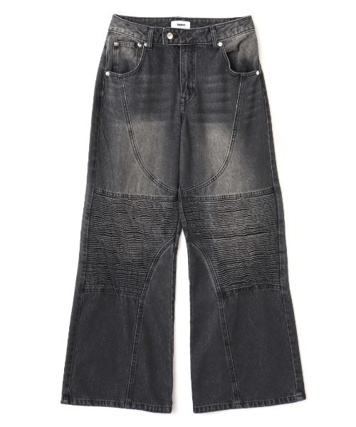 atmos pink(アトモスピンク)の「atmos pink Biker Denim Pants / アトモス ピンク バイカー デニム パンツ(その他パンツ・レディース・ブルー/ブラック・M/S/XS)」の2枚目の写真