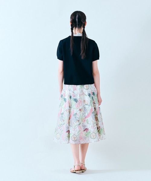 Audie a Muses（オーディアミューズ）の「トロピカル刺繍スカート（スカート・レディース・ブルー/ベージュ・42/38/36）」の9枚目の写真