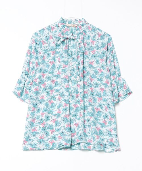paul ＆ joe 　ポールアンドジョー　シャツ　フランス製　２　花柄 セール/ブランド古着】花柄7分袖ブラウス【PAUL&JOE × uniqlo
