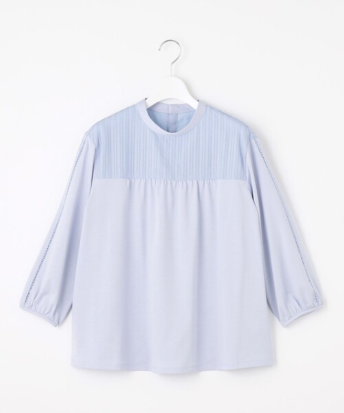 J.PRESS(ジェイプレス)の「【洗える】プレーティングジャージー モックネックカットソー(Tシャツ/カットソー・レディース・ホワイト系/ネイビー系/サックスブルー系・T13/T15)」の18枚目の写真