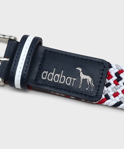 adabat（アダバット）の「【新レーベル ADABAT NAVY】トリコロールメッシュベルト（ベルト・メンズ・ホワイト/ライトグレー/ネイビー・00/10）」の9枚目の写真